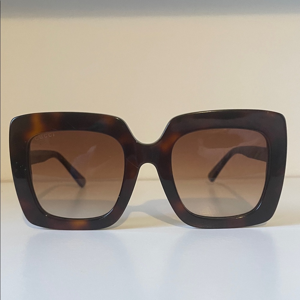 Gucci Tortoise Brown Square Sunglasses